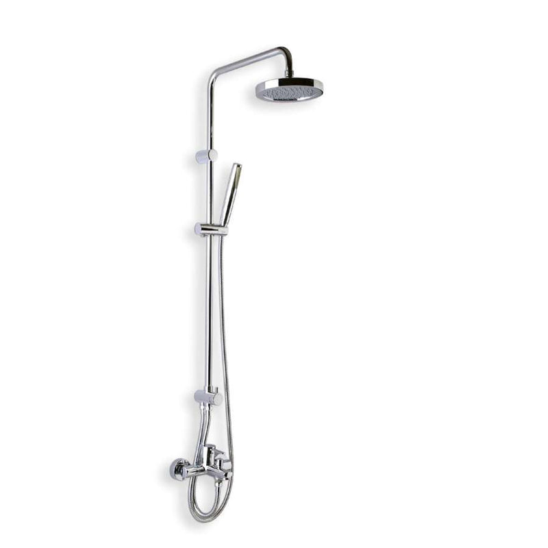 Targa Shower column with external bath-shower mixer and handshower in chrome