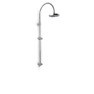 Jetset Connectable shower column with round shower head in chrome