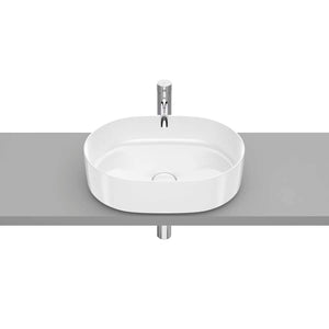 Inspira Over countertop FINECERAMIC® basin in white 500 x 370 x 140 mm