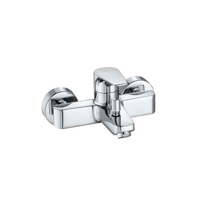 Atlas Wall-mounted bath-shower mixer with automatic diverter in chrome