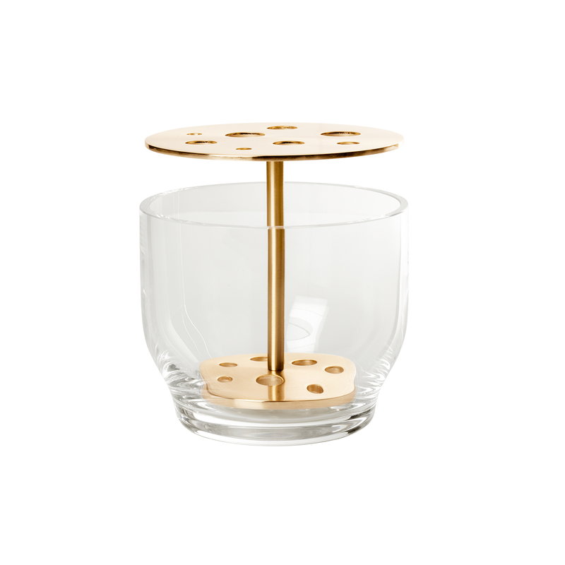 Jaime Hayon - Ikebana Vase - Small - Lacquered Brass Plated Stainless Steel/Hand-blown Glass
