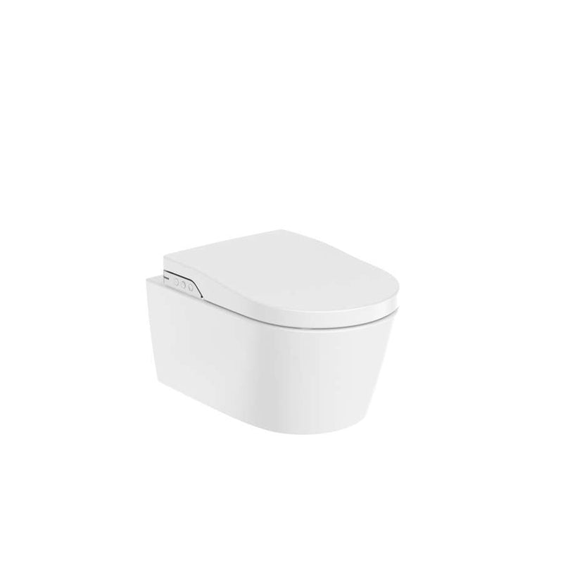 Inspira In-Wash® Inspira - Vitreous china Rimless wall-hung smart toilet with horizontal outlet. Needs power supply 390 x 562 x 476 mm