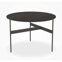 B&B Italia Formiche FR62 Small Table, Top Grey Stone Porcelain Stoneware 0350A, Frame Pewter Painted 0259V