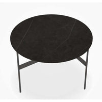 B&B Italia Formiche FR62 Small Table, Top Grey Stone Porcelain Stoneware 0350A, Frame Pewter Painted 0259V
