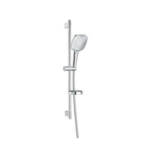 Plenum Shower kit with Plenum Square 3 functions handshower, 800 mm slide bar with adjustable handshower bracket, soap dish and 1.70 m flexible hose