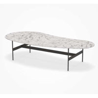 B&B Italia Formiche FR140_1 Small Table, Top Calacatta White Porcelain Stoneware 0301B, Frame Pewter Painted 0259V