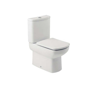 Dama Senso Vitreous china close-coupled WC with dual outlet in white 400 x 660 x 790 mm