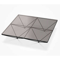B&B Italia Alanda'18 TA120 Small Table, Top Smoky Glass 0129F, Frame Glossy Black Painted 0125N