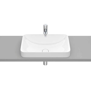 Inspira In countertop FINECERAMIC® basin in white 550 x 370 x 75 mm