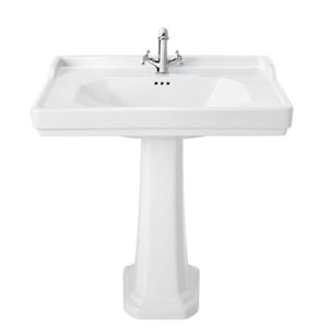 Carmen wall hung basin 650 x 500 mm with pedestal