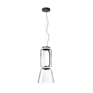 F0268000 Lighting Suspension 1 Low Cylinder And Cone Suspension Lamp, F0268000 - Black
