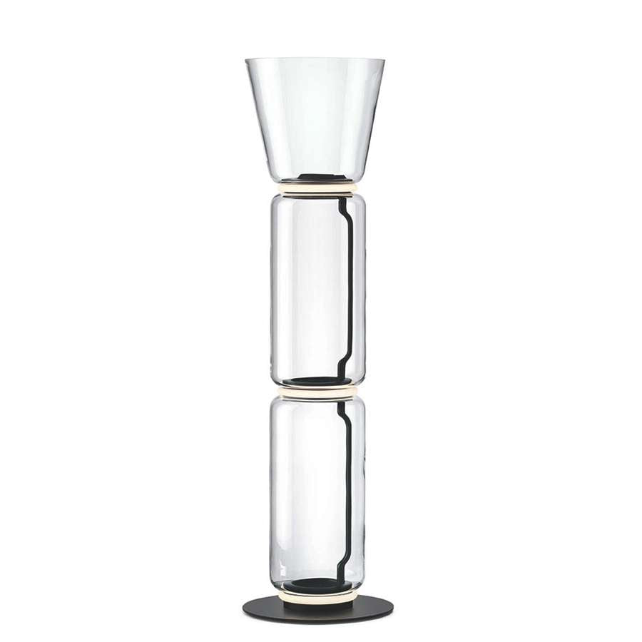 Noctambule F0269000 Floor 2 High Cylinders Cone Small Base Floor Lamp