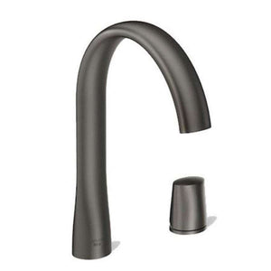 Single side lever washbasin faucet mixer in nero with pop-up waste. Fitted with a cartridge which saves water, Smart-Flow technology