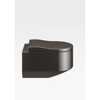 Rimless wall-hung WC in dark metallic