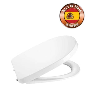 Debba Round slow closing seat & cover in white