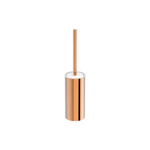 Tempo Floorstanding toilet brush holder in rose gold 96 x 96 x 413 mm