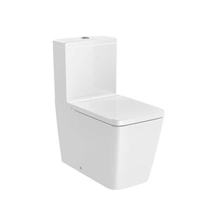 Inspira square bowl in white with dual outlet 370x645x794mm