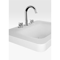 Over countertop washbasin in off-white with 3 tapholes