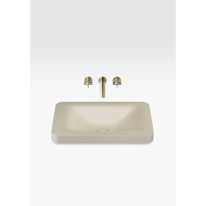 Over countertop washbasin in greige