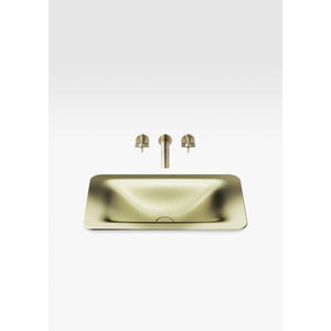Countertop washbasin in shagreen matte gold 660mm