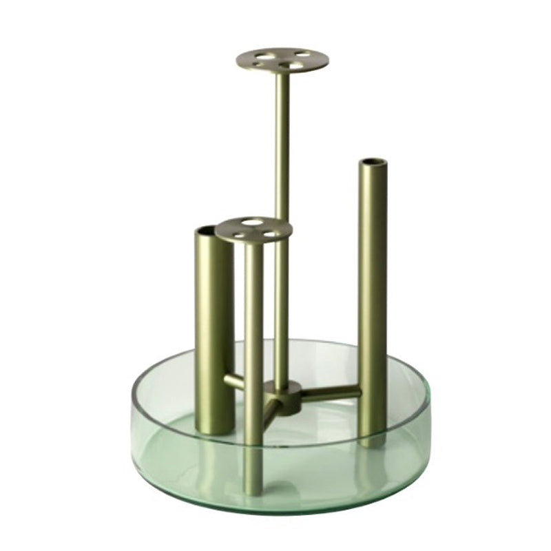 Jaime Hayon - Ikeru Vase - High - Aluminium/Forest Green Glass