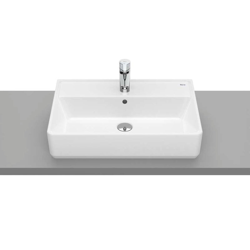 The Gap Over countertop vitreous china basin in white 600 x 420 x 130 mm