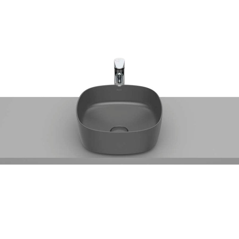 Inspira Over countertop FINECERAMIC® basin in onxy 370 x 140 mm