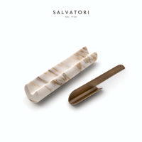 Balancing Letter Opener - Bianco Carrara & Burnished Brass