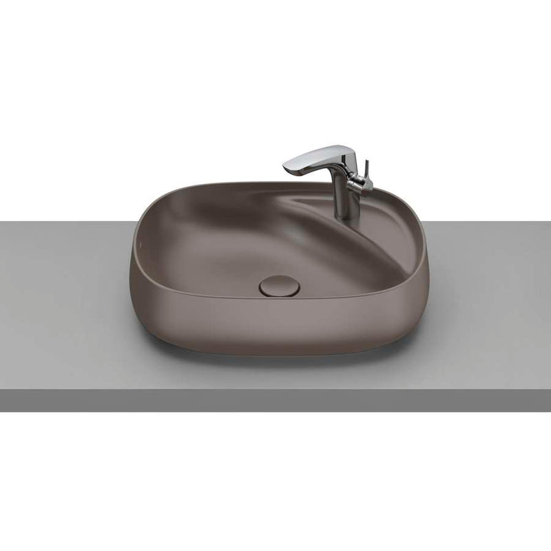 Beyond Over countertop FINECERAMIC® basin in coffee 585 x 455 x 160 mm