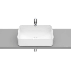 Inspira Over countertop FINECERAMIC® basin in matt white 500 x 370 x 140 mm