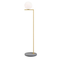 FLOS IC F1 Outdoor F012A03C059 Floor Lamp, Frame Brass, Base Grey Lava