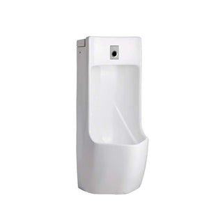 Site Wall-hung electronic urinal with integrated sensor powered by mains supply