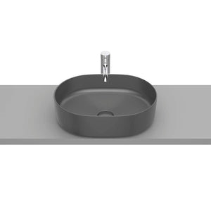 Inspira Over countertop FINECERAMIC® basin in onxy 500 x 370 x 140 mm