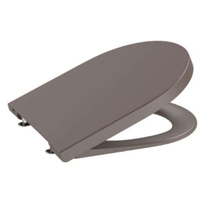 Inspira ROUND - Soft-closing compact SUPRALIT® seat and cover for toilet in coffee