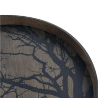 Black Tree Wooden Tray 610 x 40 mm - Large - Round