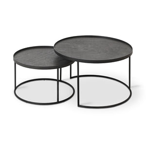 Round Tray Coffee Table Set 490 x 310 mm - 620 x 380 mm - Small and Large - Trays Not Included