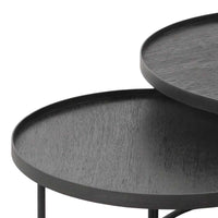 Round Tray Coffee Table Set 490 x 310 mm - 620 x 380 mm - Small and Large - Trays Not Included