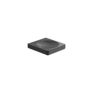 Tempo Wall-mounted Soap Dish in Brushed Titanium Black 120 x 110 mm