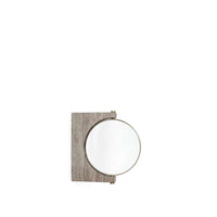 Studio Pepe - Pepe Marble Wall Mirror 30 x 250 x 250 mm - Brass/Wood Grain Marble
