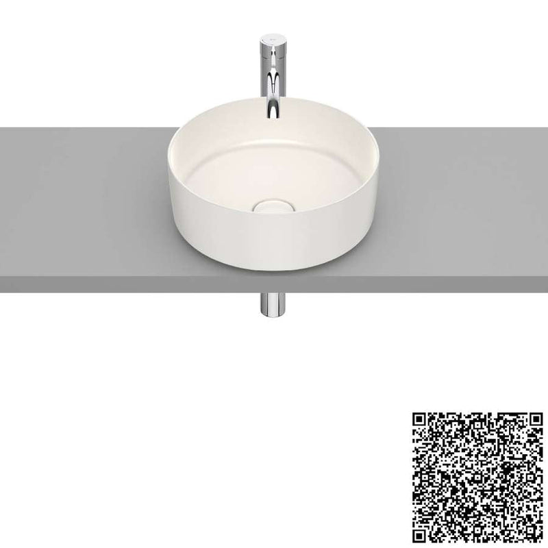Inspira Over countertop Fineceramic® basin 370 x 370 x 140mm