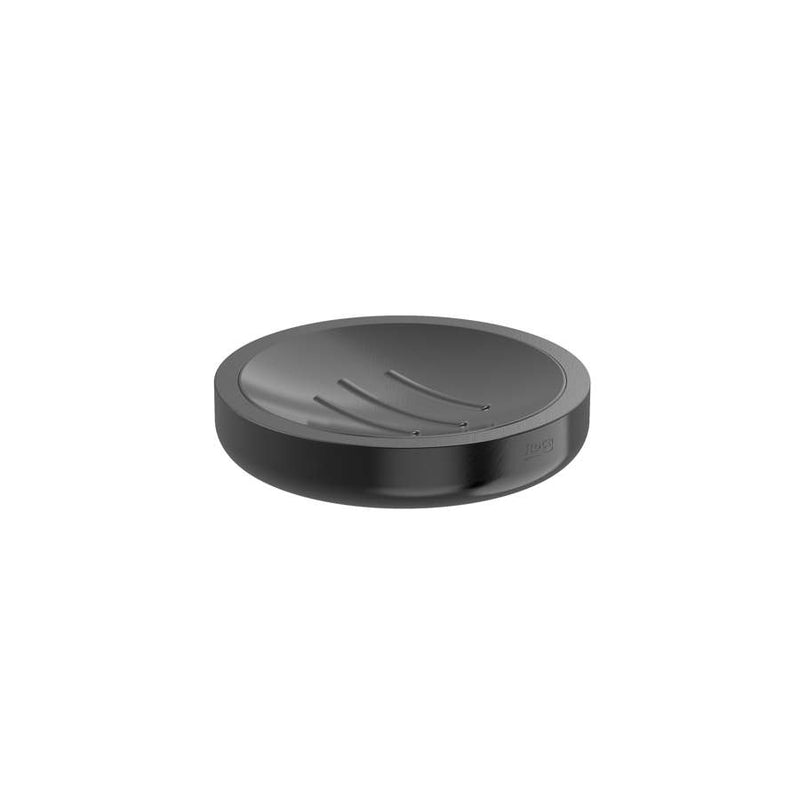 Tempo Soap dish in brushed titanium black 110 x 110 mm