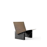 Dubokk - Monuments Magazine Holder 330 x 290 x 300 mm - Nero Marquina Marble/Bronzed Brass