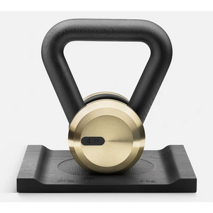 LOVA - Single Kettlebell with a Solid Wood Stand - 4 Kg - Real Bronze/ Black Ash