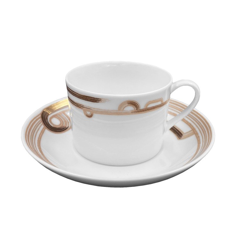 Art Deco Garden - Western Tea Cup with Saucer 170 ml
