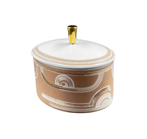Art Deco Garden - Oval Box with Lid