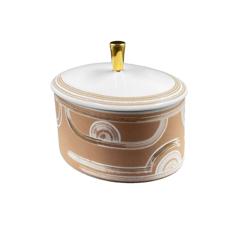 Art Deco Garden - Oval Box with Lid