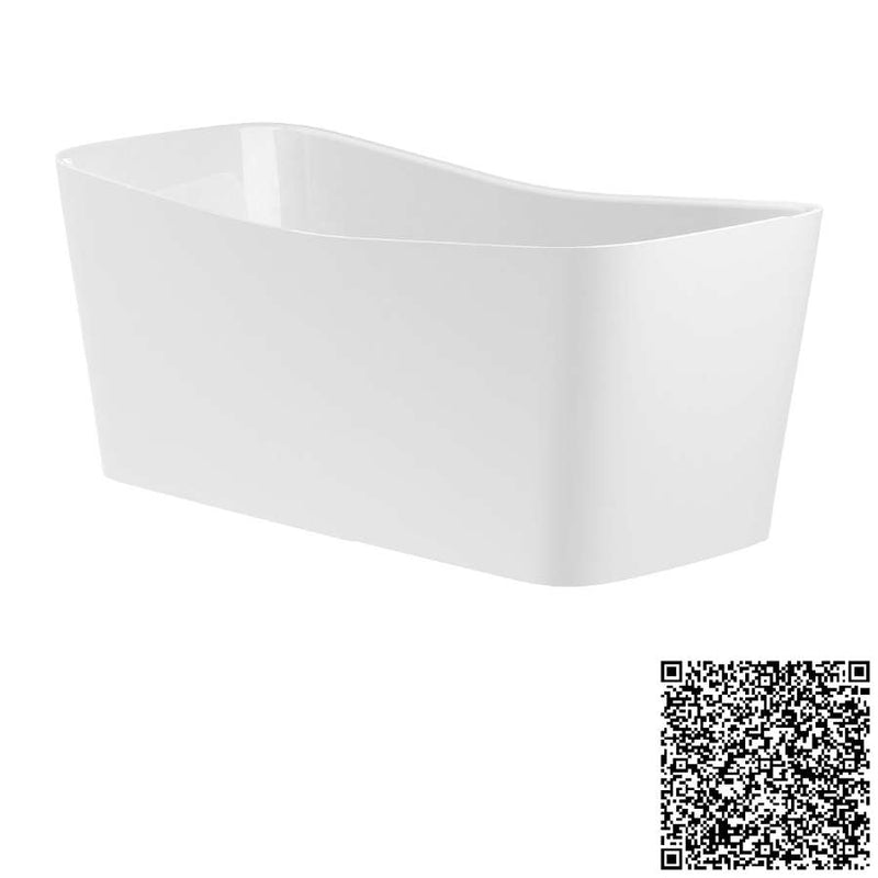 Maui Stonex® bath with click-clack waste and siphon 1550 x 700mm
