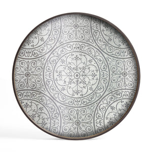 Moroccan Frost Mirror tray 610 x 40 mm - Large - Round