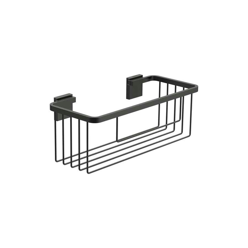 Rubik Grilled container in matt black 300 x 137 x 114 mm (Can be installed with screws or adhesive)