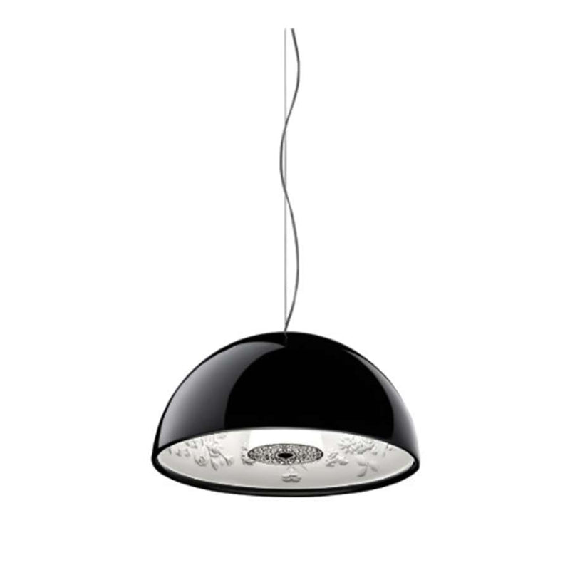 F6405030 Lighting Indoor Suspension Lamps, Finishes Black, included light bulb